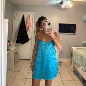 Vibrant Blue Strapless Dress